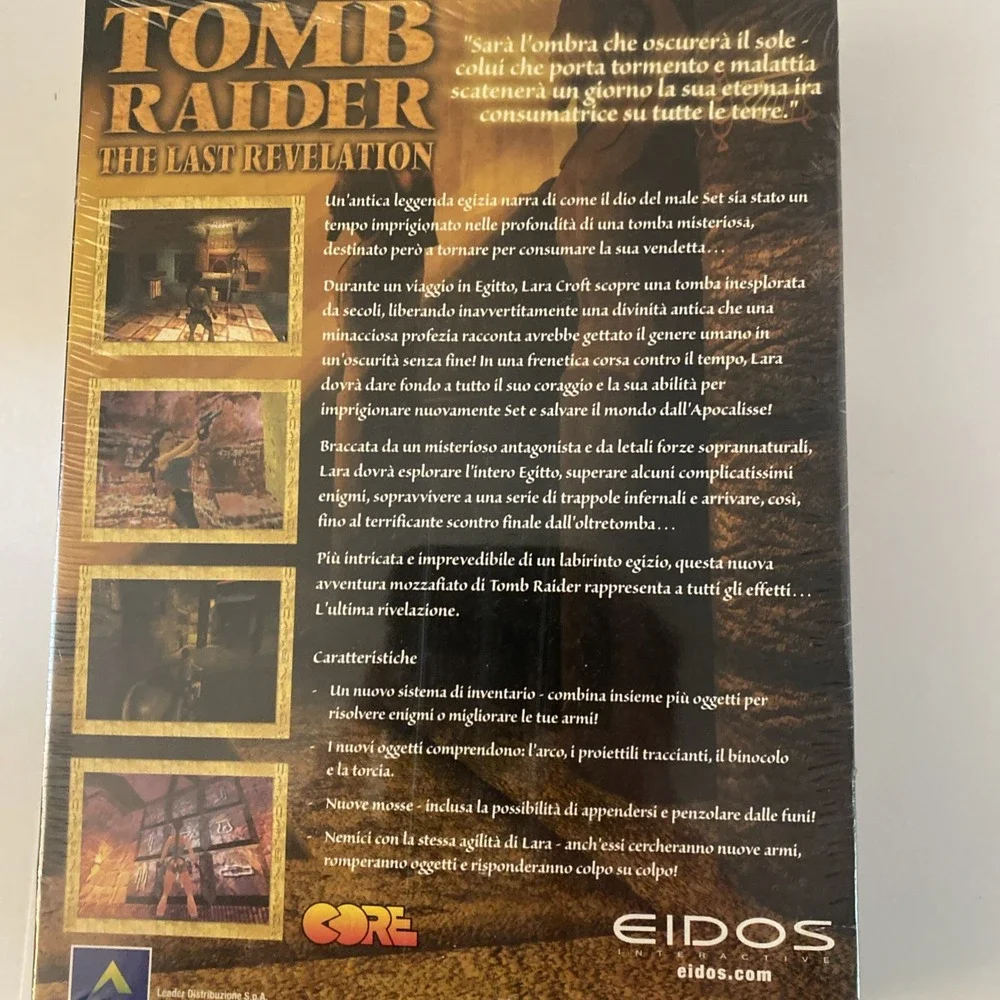 Tomb Raider The Last Revelation NEW PC Game Sealed In Italian